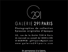 Tablet Screenshot of galerie291paris.com